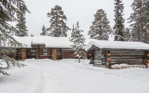 Saukkokumpu 3: Neige, L'Hiver, Branche, Bois, Chalet, Toit, Paysage, Gelé, Mélèze, Pente
