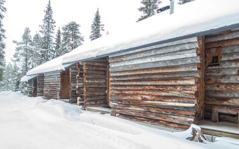 Saukkokumpu 3: Neige, L'Hiver, Bois, Gelé, Chalet, Cabane En Rondins, Pente, Mélèze, Cabane