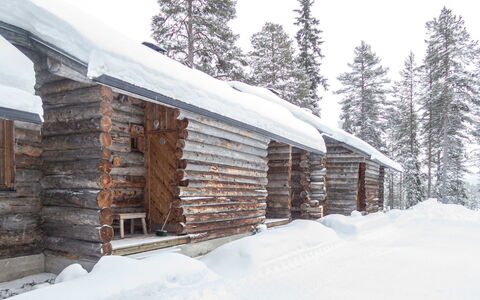 Saukkokumpu 3: L'Hiver, Neige, Bois, Gelé, Toit, Chalet, Cabane En Rondins, Pente, Mélèze