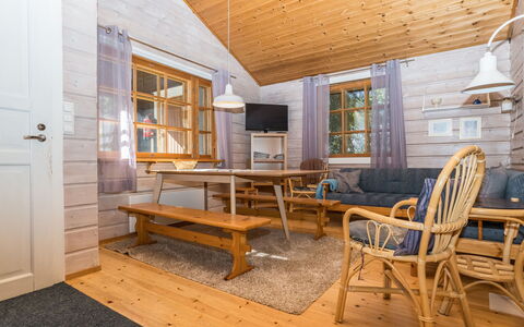 Ruka-Linkki 3A: Bois, Domicile, Maison, Chalet, Porte, Cabane En Rondins, Sol, Dur, Plafond, Tache De Bois
