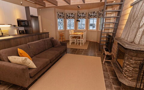 Rukan Taikavuosseli 12 a: Bois, Neige, Chalet, L'Hiver, Toit, Domicile, Gelé, Cabane En Rondins, Siding, Pente