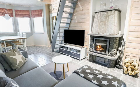 Rukan Taikavuosselin Helmi 8 a: Bois, Design Intérieur, Domicile, Pièce, Salon, Chalet, Dur, Chaise, Tache De Bois, Cabane En Rondins