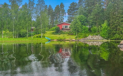 Ellilä: L'Eau, Vert, Arbre, La Nature, Paysage Naturel, Maison, Banque, Été, Chalet