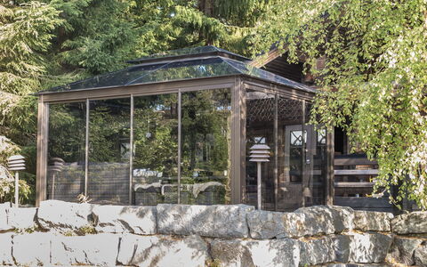 Tahkonbalju: Batiments Jardin, Ombre, Structure En Plein Air, Matériau Naturel, Pavillon, Jardin, Belvédère, Aménagement Paysager, Pergola, Conception