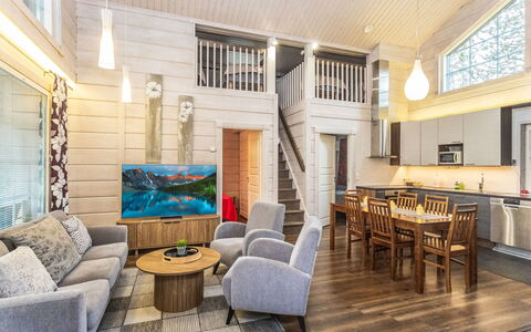 Rukan Villa Lux a: Neige, Bois, L'Hiver, Chalet, Maison, Toit, Domicile, Gelé, Cabane En Rondins, Brindille