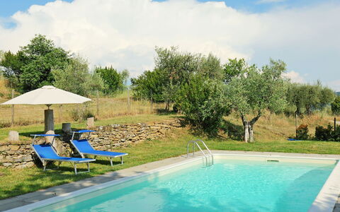 Cortona Sunshine: Piscine, Propriété, Ciel, Loisir, Arrière-Cour, Immobilier, Vacances, Maison, Herbe, Domicile