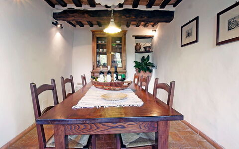 Cinigiano 100: Salle À Manger, Pièce, Propriété, Design Intérieur, Plafond, Meubles, Table, Bâtiment, Maison, Biens