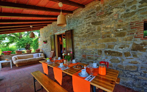 Villa Campogialli: Propriété, Bâtiment, Pièce, Design Intérieur, Immobilier, Maison, Meubles, Table, Brique, Brickwork