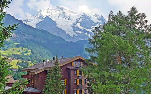 Wengen 24: Montagne, Montagnes Relief, Paysage Naturel, La Nature, Village De Montagne, Propriété, Station De Montagne, Ciel, Chaîne De Montagnes, Arbre