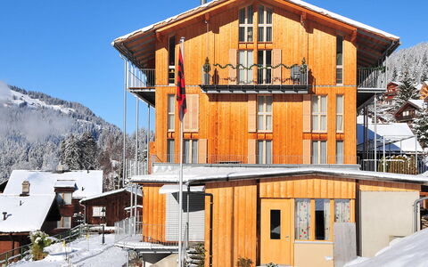 Schweizerheim Apt.5: L'Hiver, Propriété, Neige, Maison, Bâtiment, Immobilier, Domicile, Architecture, Station De Montagne, Ciel