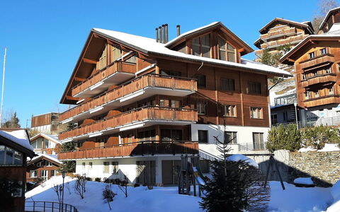 Wengen 602: Ciel, Bâtiment, Fenêtre, Neige, Plante, Design Urbain, Maison, Condominium, Quartier, Zone Résidentielle