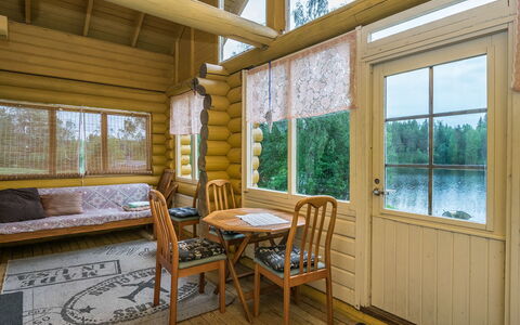 Ahvenranta: Arbre, Banque, Maison, Chalet, Lac, Étang, Forêt, Cabane En Rondins