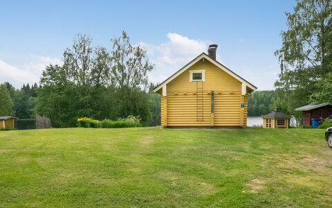 Ahvenranta: Arbre, Banque, Maison, Chalet, Lac, Étang, Forêt, Cabane En Rondins
