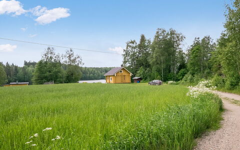 Ahvenranta: Arbre, Banque, Maison, Chalet, Lac, Étang, Forêt, Cabane En Rondins