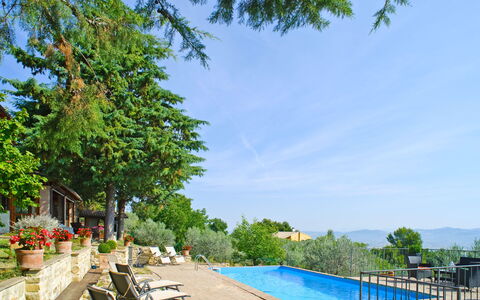 Agriturismo la Casetta di Chiara: Plante, Ciel, L'Eau, Propriété, Nuage, Piscine, Arbre, Mobilier De Jardin, Ombre, Plan D'Eau