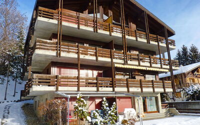 Ovronnaz 119: Propriété, Bâtiment, Maison, Architecture, Domicile, Immobilier, L'Hiver, Usage Mixte, Façade, Appartement