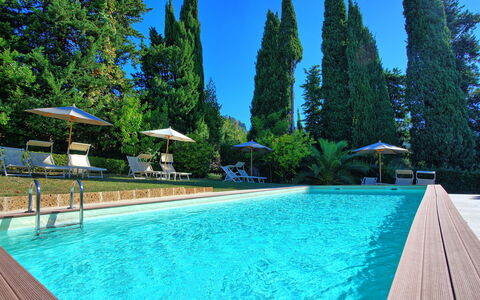 Villa Camaiore: Piscine, Propriété, Loisir, Vacances, Immobilier, L'Eau, Recours, Arbre, Biens, Maison