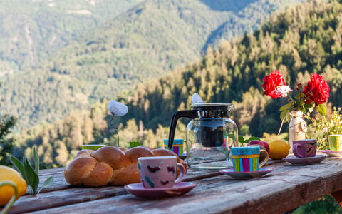 Le Dahu: Aliments, Plante, Table, Vert, Vaisselle, Montagne, Orange, Bois, Loisir