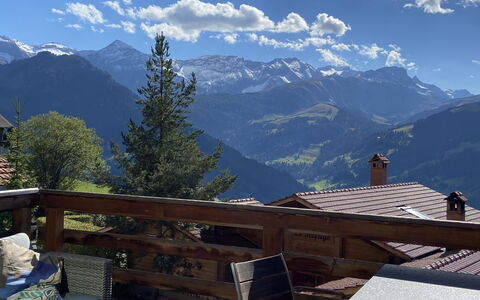 Chalet Weitblick: Ciel, Montagne, Nuage, Bois, Montagnes, Arbre, Paysage, Montagnes Relief, Toit