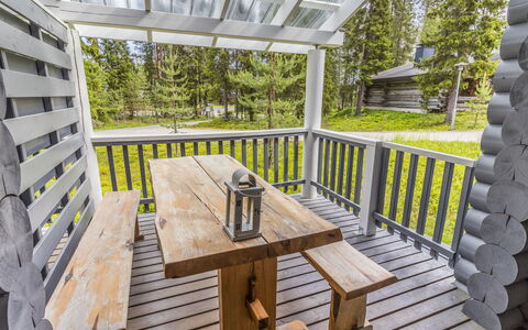 Kaukonraitti 4 C 2: Bois, Porche, Composite, Chalet, Plate-Forme, Mobilier De Jardin, Dur, Planche, Siding, Ombre
