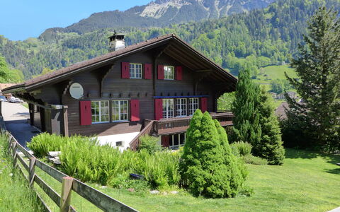 Chalet am Schärm: Plante, Ciel, Montagne, Propriété, Bâtiment, Fenêtre, Arbre, Paysage Naturel, Maison, Lot Terre