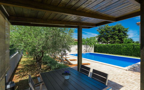 Adria: Plante, Propriété, Bâtiment, L'Eau, Piscine, Ombre, Mobilier De Jardin, Fenêtre, Éclairage, Architecture