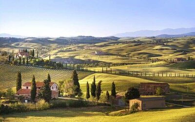 Maisons dans le Chianti, Toscane